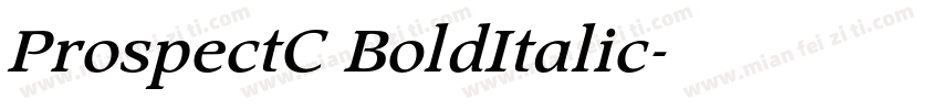 ProspectC BoldItalic字体转换
